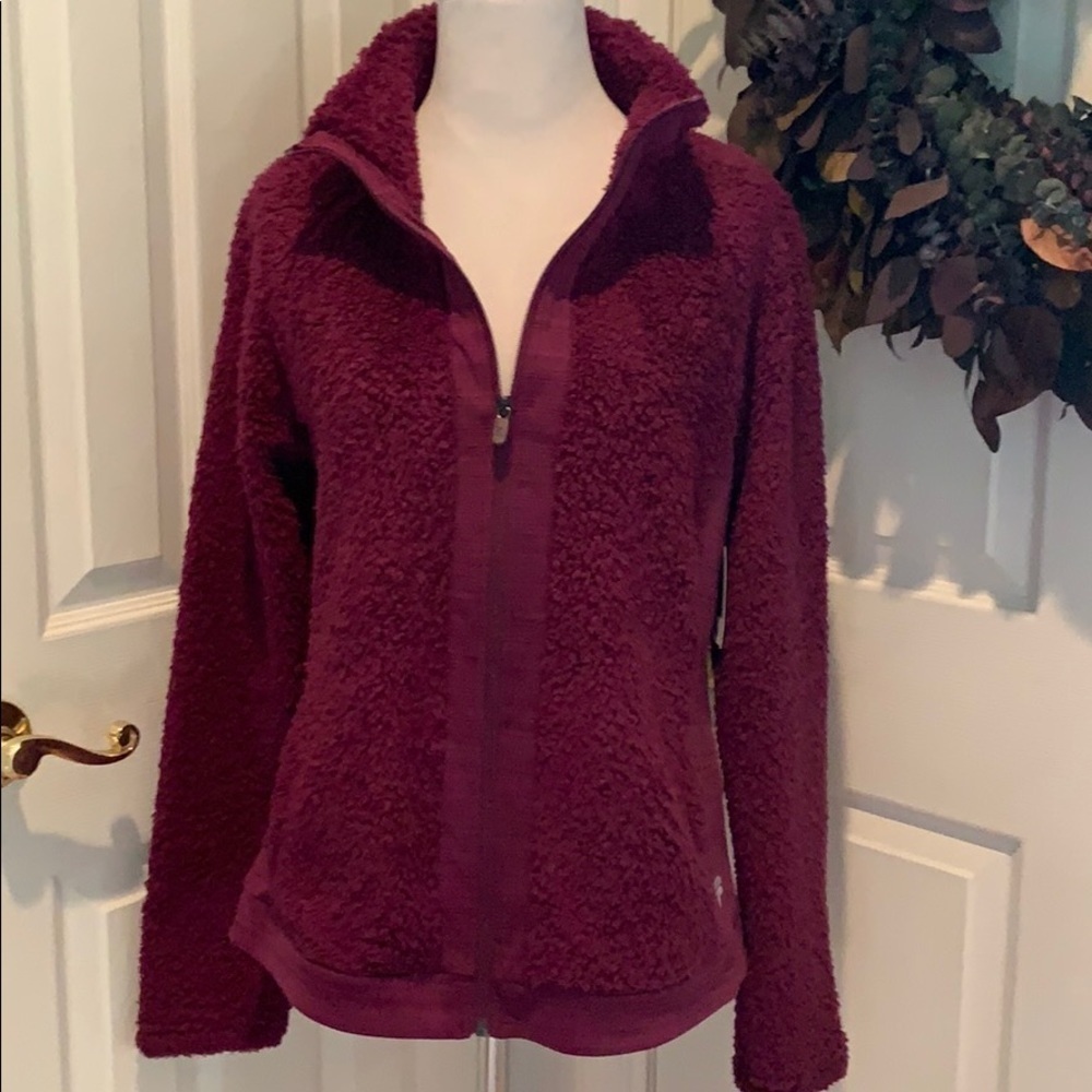 Plum Fila Sport Sherpa jacket, TruDry and TruWarm